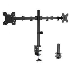 Suporte de mesa para monitor duplo Aisens DT32TSR-279/Giratório/Inclinável/Até 10 kg