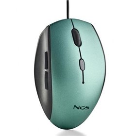 Mouse ergonômico NGS Moth Ice/ Até 1600 DPI/ Verde Gelo