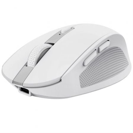 Mouse Bluetooth sem fio compacto Trust Ozaa/ Bateria recarregável/ Até 3200 DPI/ Branco