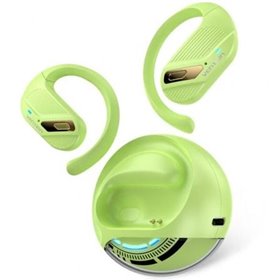 Fones de ouvido esportivos Bluetooth Vention OpenBeat O12 NBUG0 com estojo de carregamento/verde