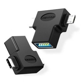 Adaptador USB 3.0 Vention CDIB0, USB Tipo-C Macho - MicroUSB Macho