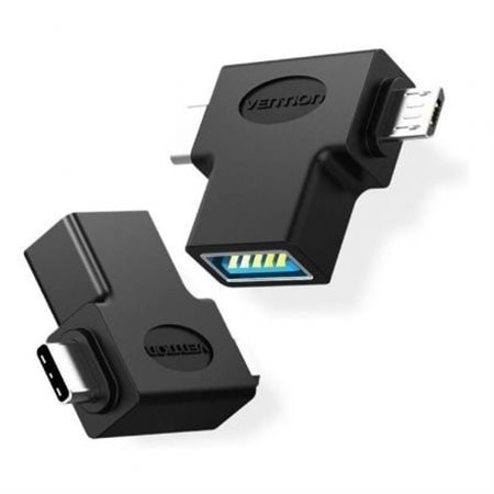 Adaptador USB 3.0 Vention CDIB0, USB Tipo-C Macho - MicroUSB Macho