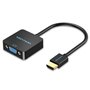 Conversor Vention ACPBB, HDMI Macho - VGA Fêmea, 15cm, Preto