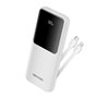 Powerbank 10000mAh Vention FHOW0, 22.5W, Branca, Inclui Cabo USB TIpo-C e Lightning