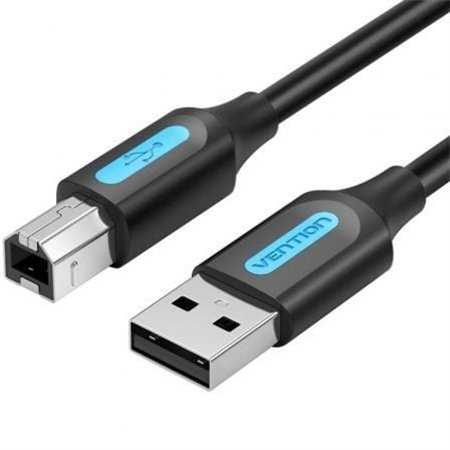 Cabo USB 2.0 Impressora Vention COQBD, USB Tipo-B Macho - USB Macho, 480Mbps, 50cm, Preto