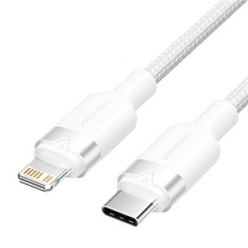 Cabo USB Tipo-C Lightning Vention LALWF, USB Tipo-C Macho - Lightning Macho, 27W, 480Mbps, 1m, Branco