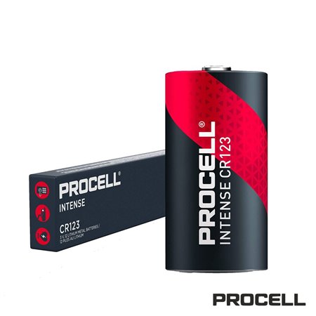 Pilha Lítio CR123A 3V 10x Intense Power PROCELL