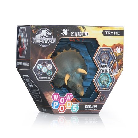 figura uau! pod Jurassic World triceratops sfx com som
