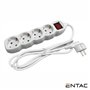 Tomada Elétrica C/ 4 Saídas Interruptor 1.5M Entac