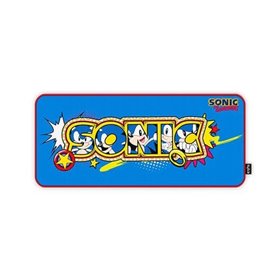 Mouse pad Sonic para jogos Energy sistem xxl 900mm x 400mm - poliéster - base antiderrapante