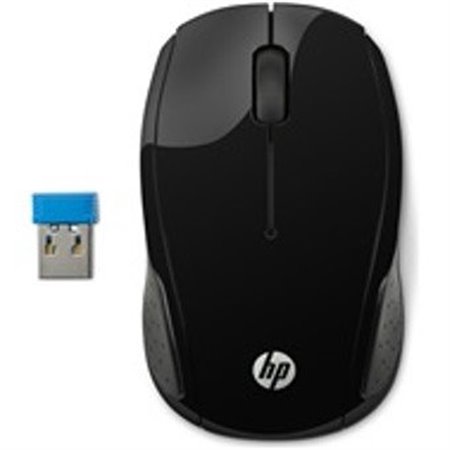 Mouse hp óptico 200 sem fio 1000dpi preto