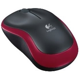 Mouse logitech m185 óptico sem fio sem fio vermelho 2.4ghz