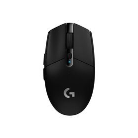 Mouse logitech g305 lightspeed óptico sem fio sem fio 12000 dpi 6 botões preto