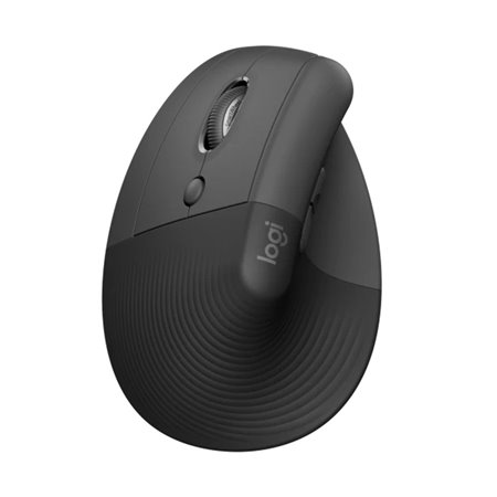 Mouse mouse vertical logitech lift para canhotos 6 botões 4000 dpi sem fio grafite sem fio