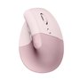 Mouse vertical mouse logitech lift 6 botões 4000 dpi sem fio sem fio rosa