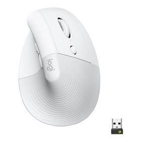 Mouse mouse vertical logitech elevador para empresas 6 botões 4000 dpi sem fio sem fio osso branco