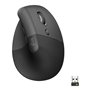 Mouse mouse vertical logitech lift para empresas 6 botões 4000 dpi sem fio grafite sem fio
