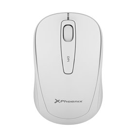 Phoenix m250 mouse wireless 2.4 ghz usb receiver até 1600 dpi compatível com pc mac laptop cor branca