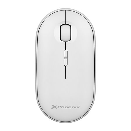 Phoenix rebble mouse sem fio bluetooth ou 2.4 ghz com receptor usb clique silencioso para notebook notebook pc chomebook mac cor