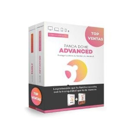 Antivírus panda avançado 2 dispositivos 1 ano+ pacote familiar