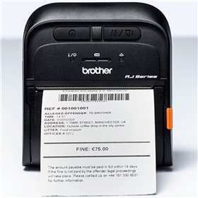 Impressora portátil de etiquetas e tickets brother rj3035b 16mb flash ram - 32mb ram - micro usb 2.0 - bluetooth