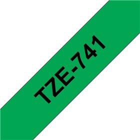 Brother TZe741 Cinta Laminada de Etiquetas - Compatível