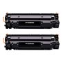 HP CE285A/CE278A/CB435A/CB436A Preto Pack de 2 Cartuchos de Toners - Compatível