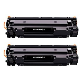 HP CE285A/CE278A/CB435A/CB436A Preto Pack de 2 Cartuchos de Toners - Compatível