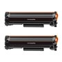 HP CF244A Preto Pack de 2 Cartuchos de Toners - Compatível