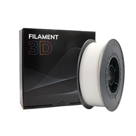 Filamento 3D PLA, Diâmetro 1.75mm, Bobina 1kg, Branco - Compatível