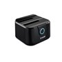 Dock base sata disks tooq 2 compartimentos 2,5 polegadas - 3,5 polegadas - usb 3.0 - função de clonagem